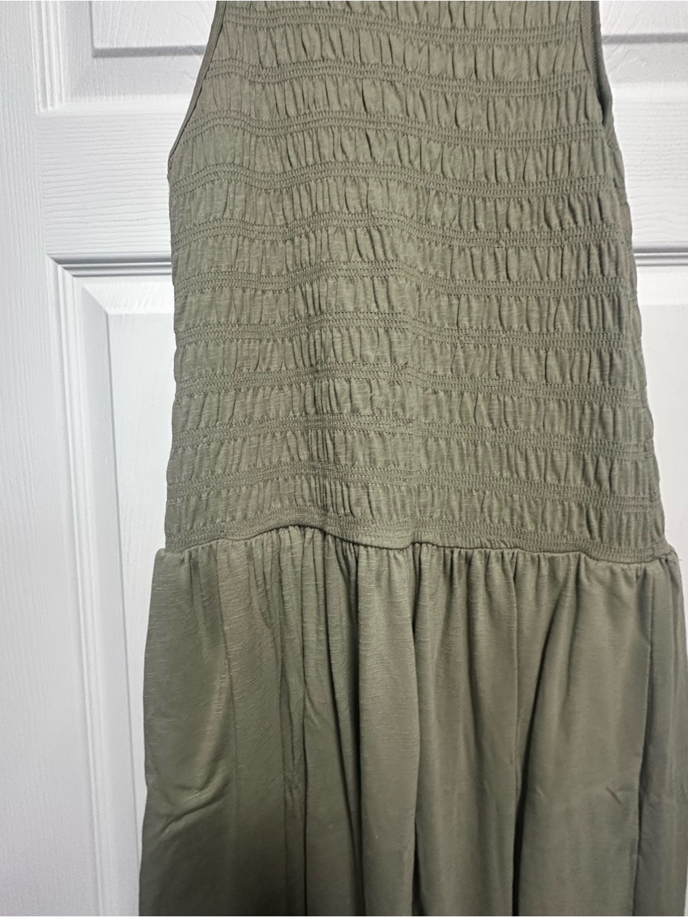 Universal Thread Olive Smocked Maxi Dress - Picture 3 of 3